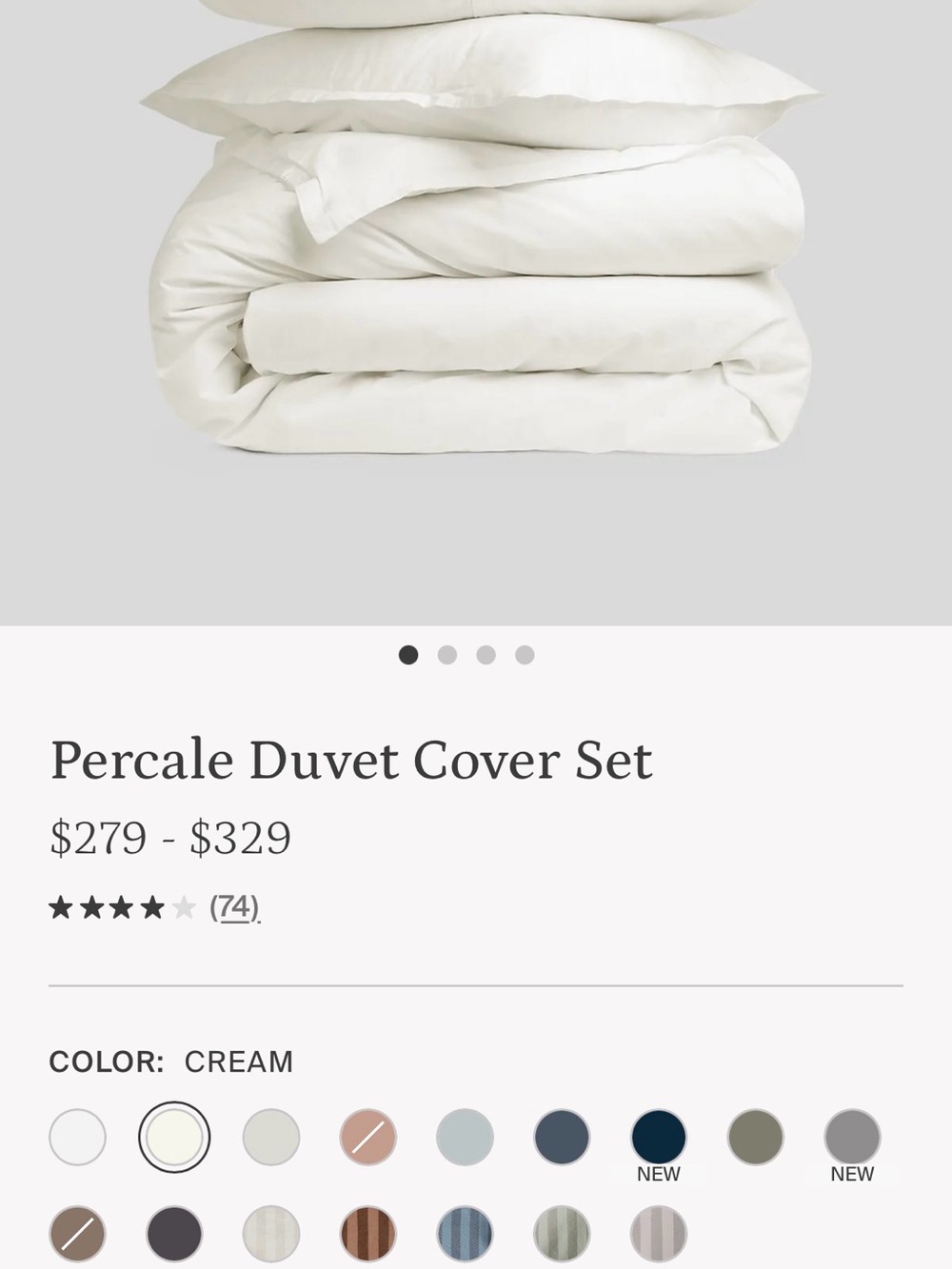 Parachute Percale Bedding Duvet Cover